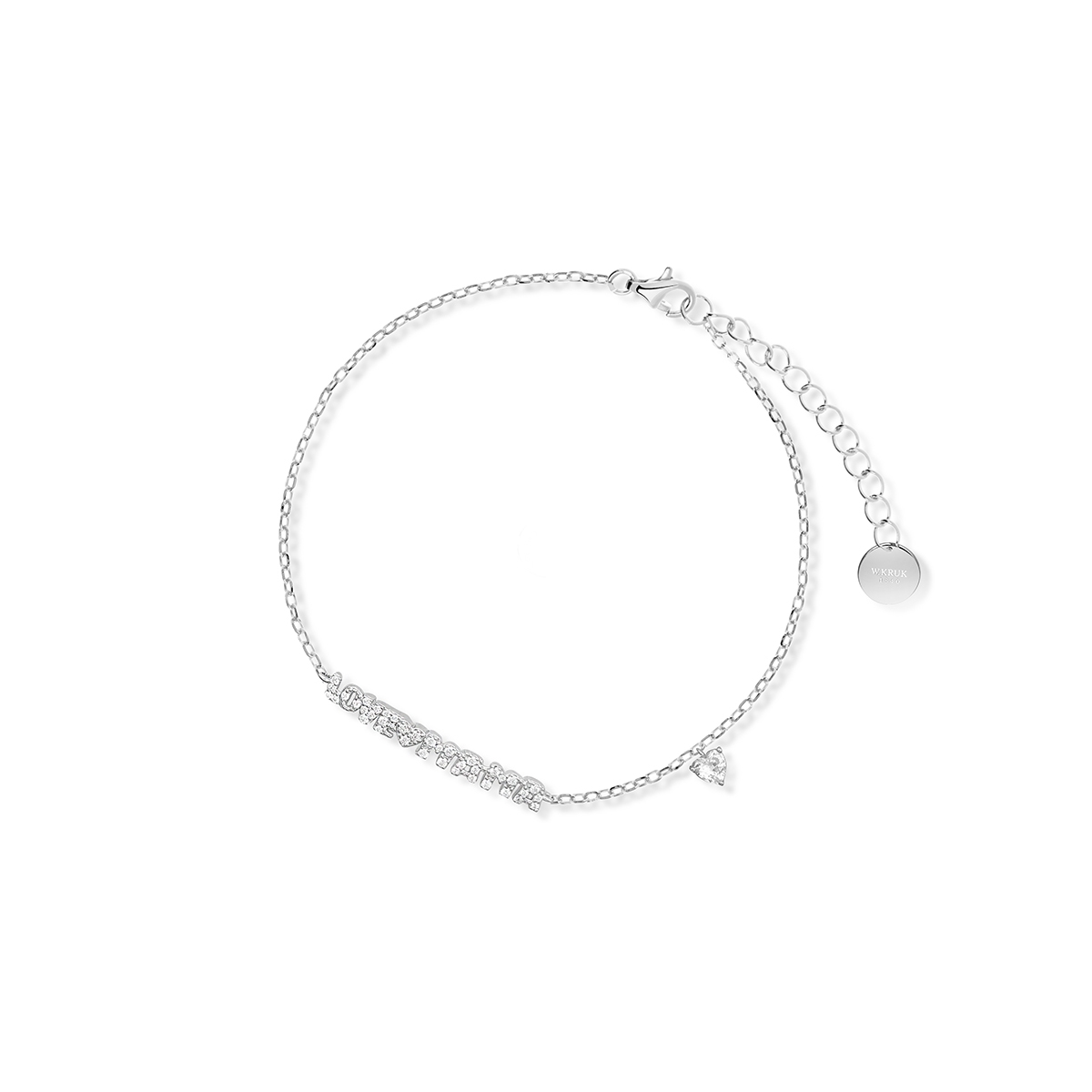 Bransoleta srebrna z cyrkoniami Love Mama