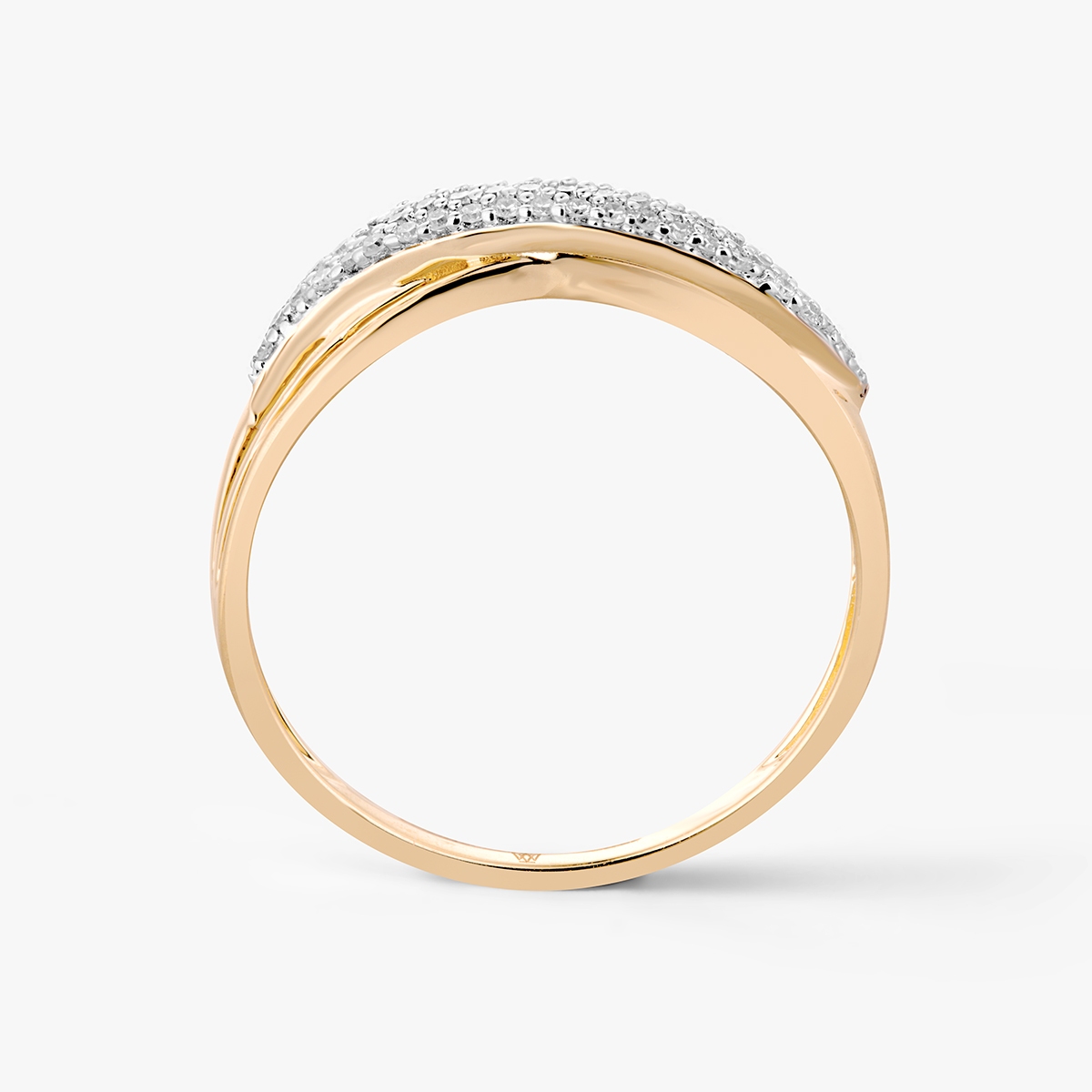 Pierścionek złoty z diamentami