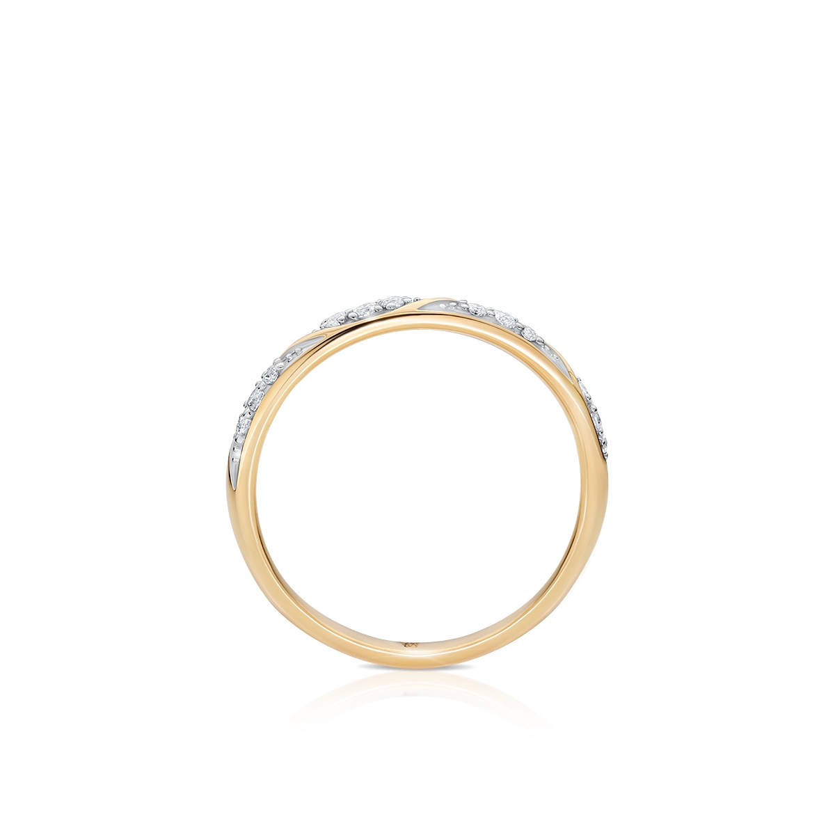 Pierścionek złoty z diamentami