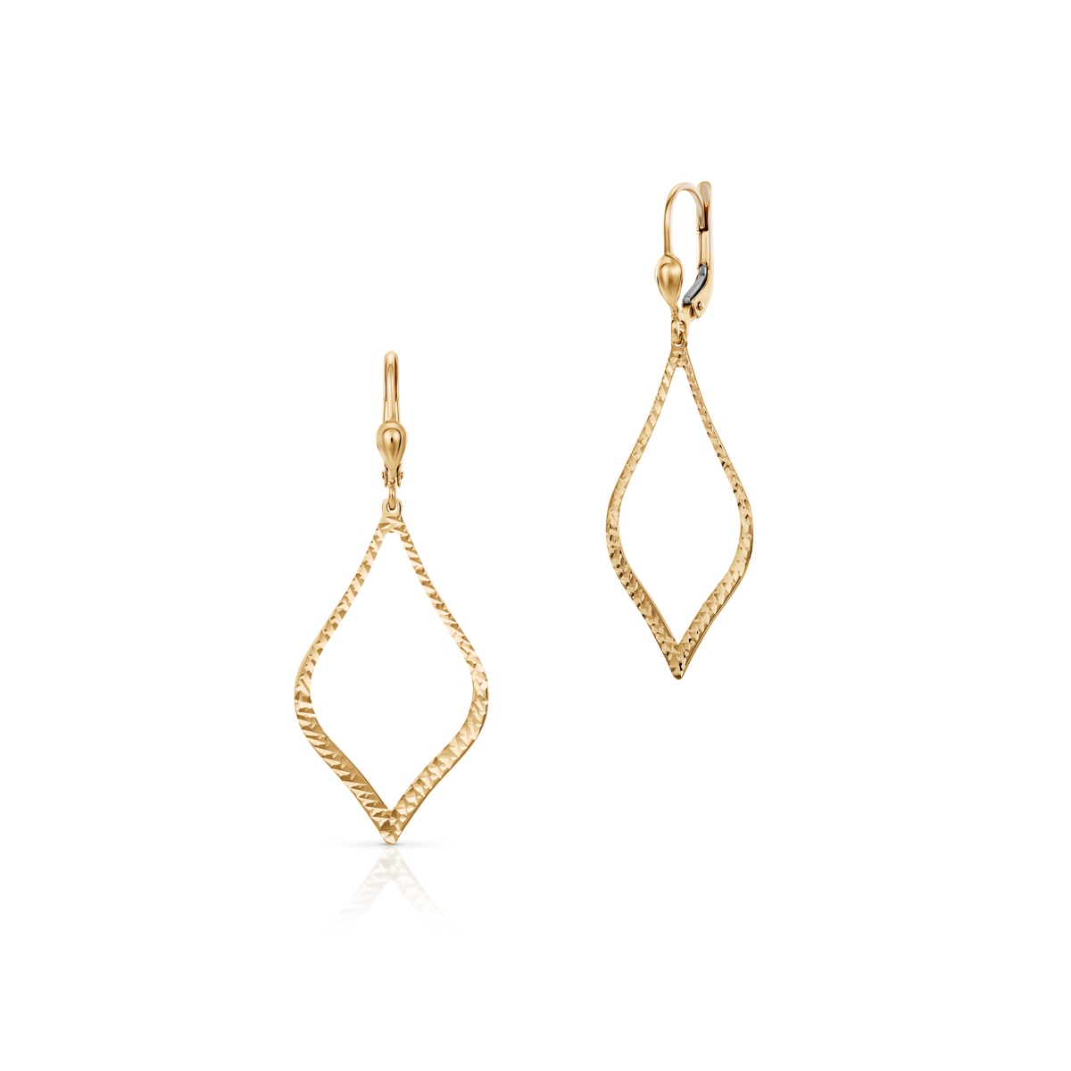 Kolczyki złote fakturowane