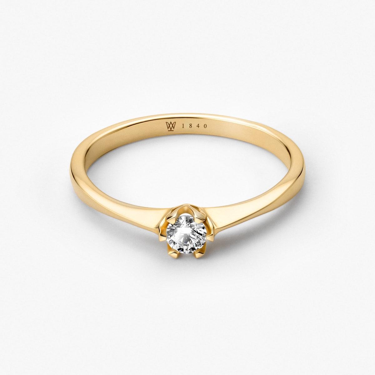 Pierścionek zaręczynowy złoty Jedyny