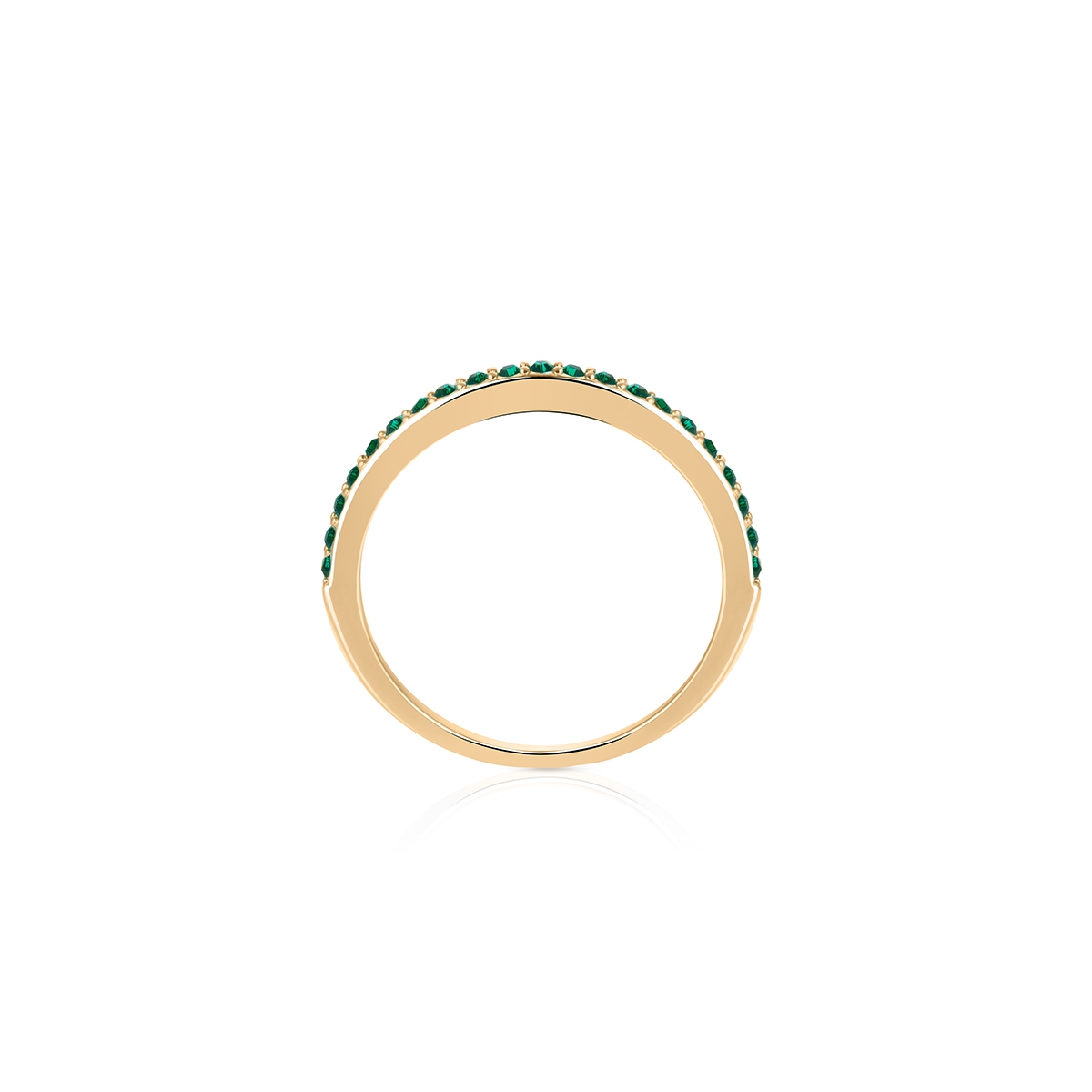 Pierścionek srebrny pozłacany z Kryształami Swarovskiego