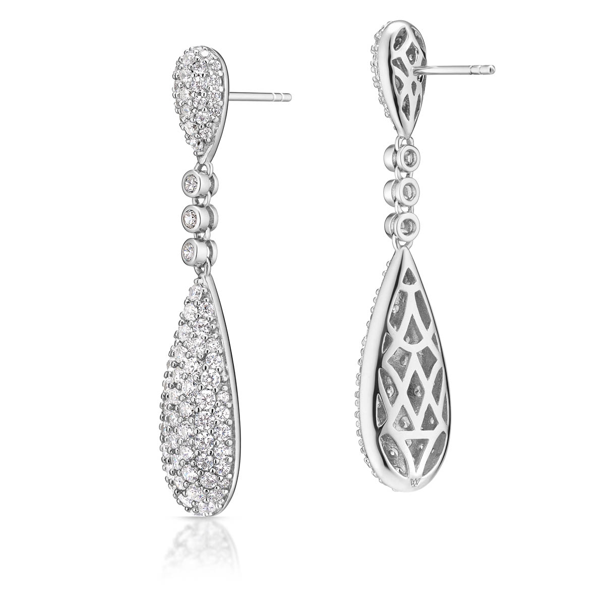 Kolczyki srebrne z cyrkoniami Emblems