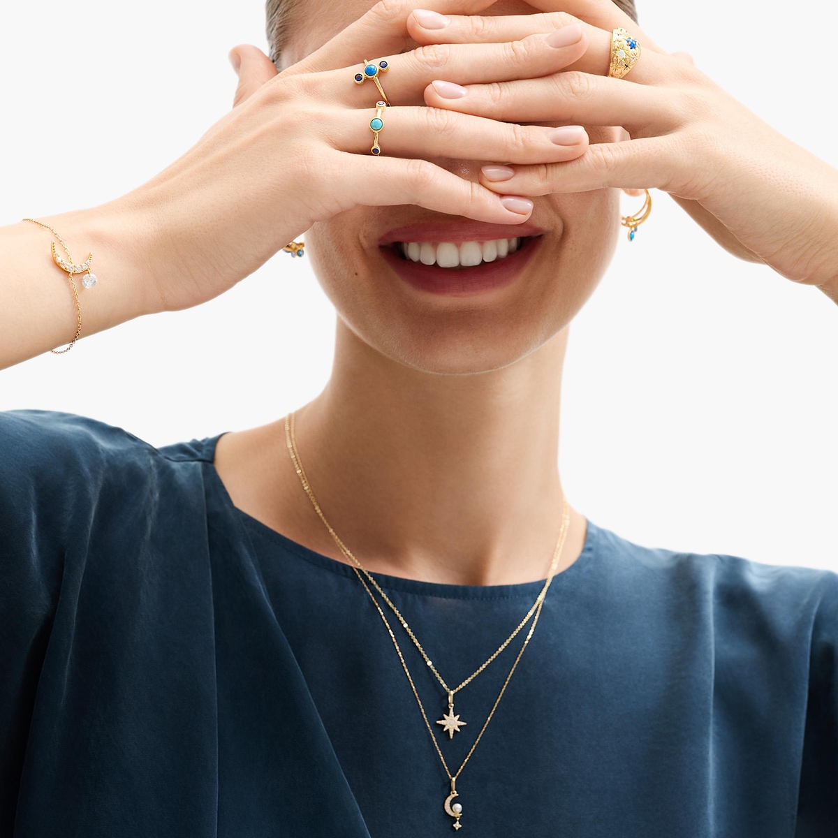 Wisiorek złoty gwiazdka