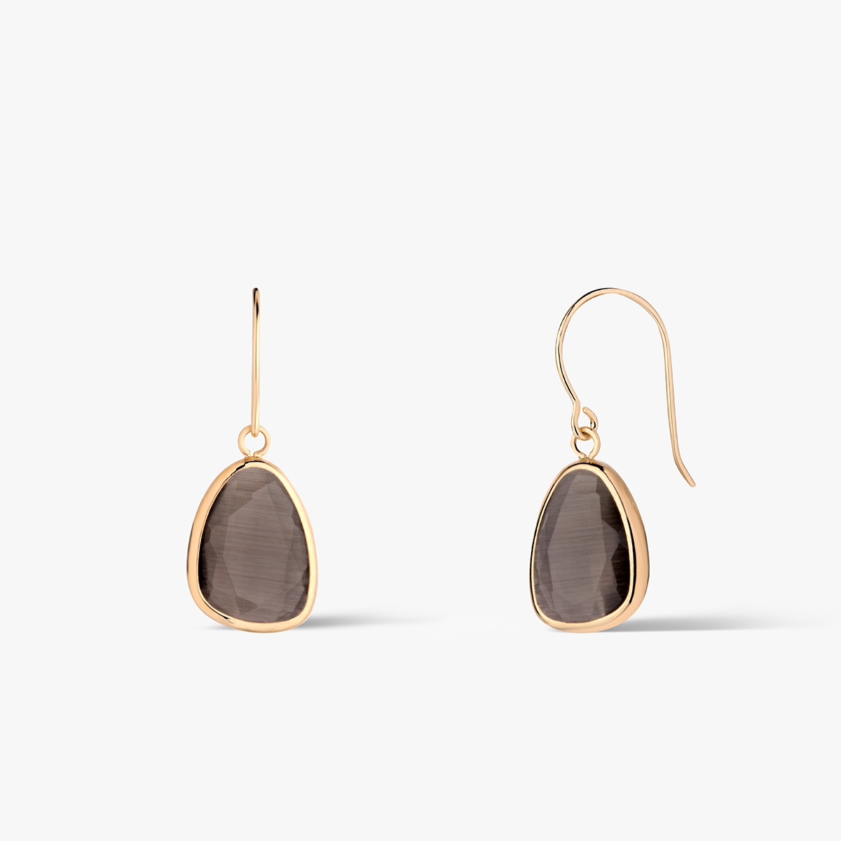 Kolczyki złote z chryzoberylem