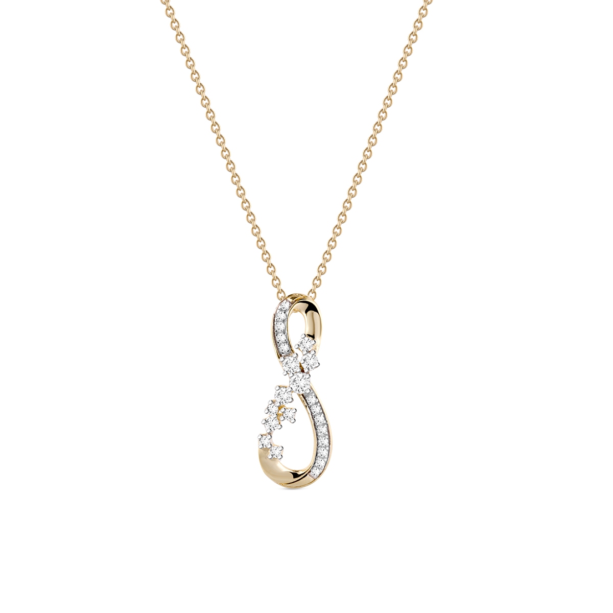 Naszyjnik złoty z diamentami Galaktyka