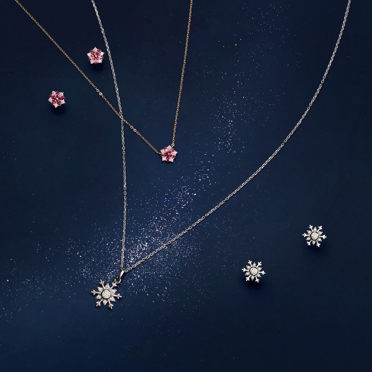 Kolczyki złote kolorowe gwiazdy