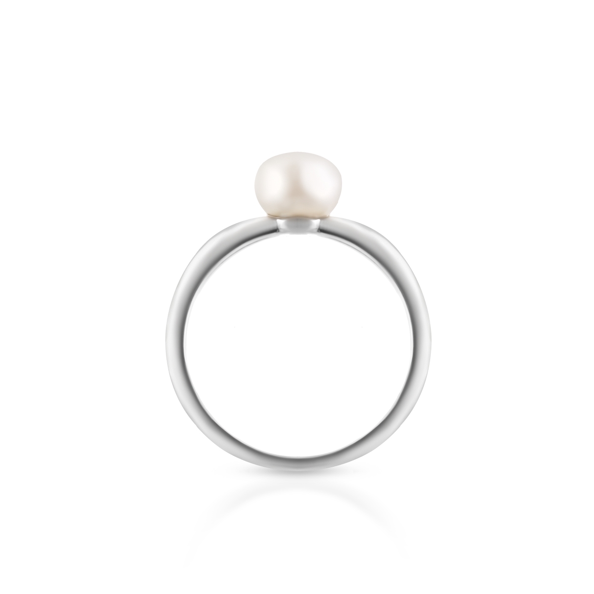 Pierścionek srebrny z perłą