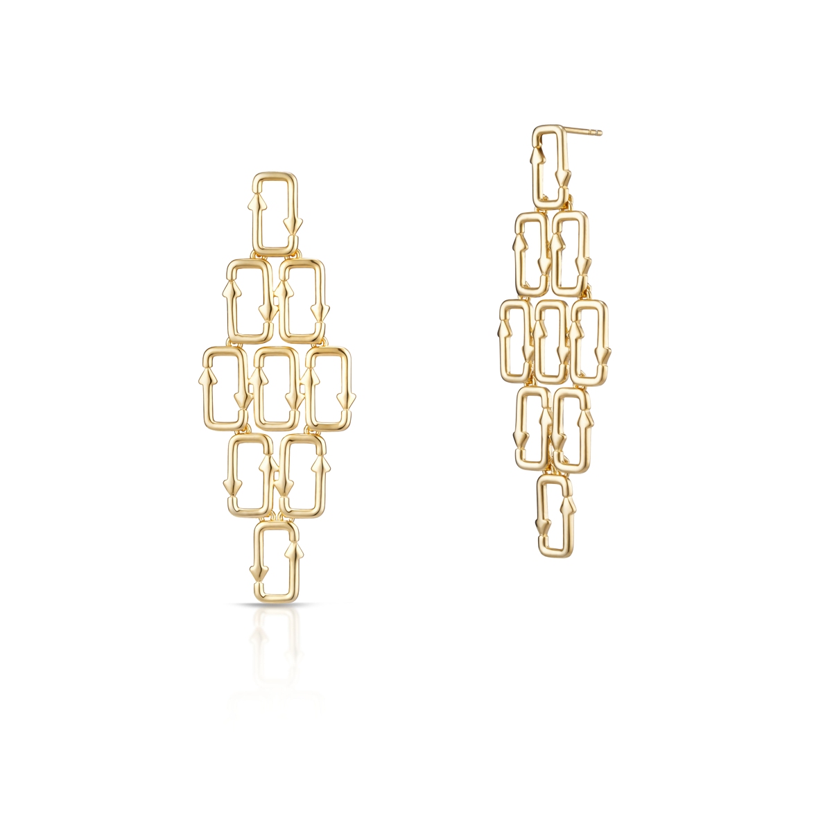 Kolczyki długie srebrne Longplay