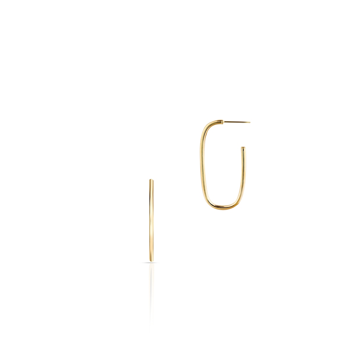 Kolczyki złote geometryczne