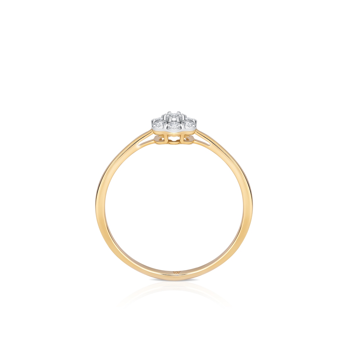 Pierścionek złoty z diamentami