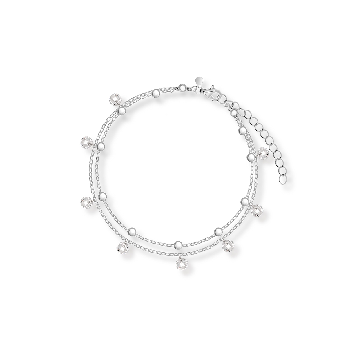 Bransoleta srebrna z cyrkoniami