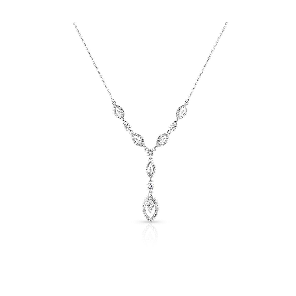 Naszyjnik mosiężny z cyrkoniami