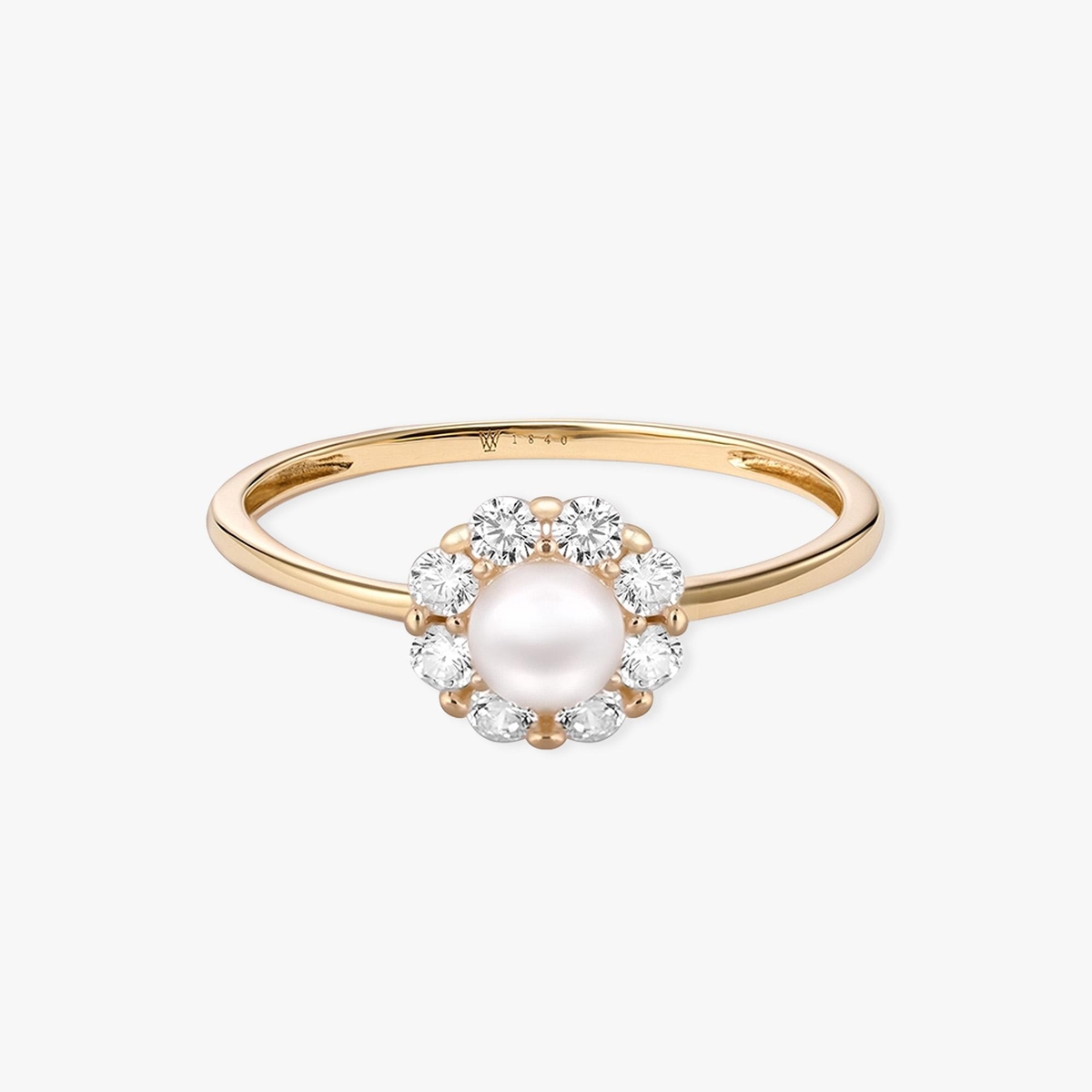 Pierścionek złoty z perłą Ceremonials