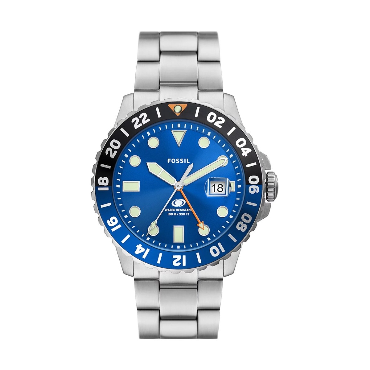 ZEGAREK FOSSIL BLUE GMT