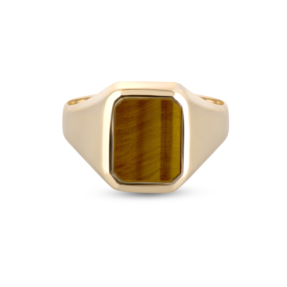 Sygnet złoty z tygrysim okiem