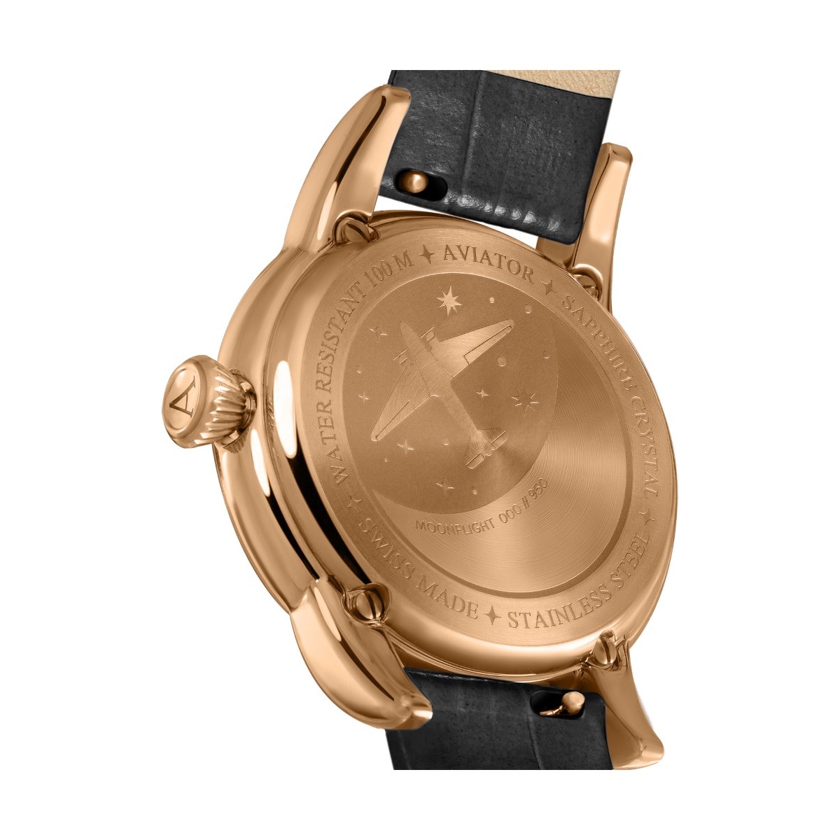 ZEGAREK AVIATOR DOUGLAS MOONFLIGHT DIAMOND EDITION