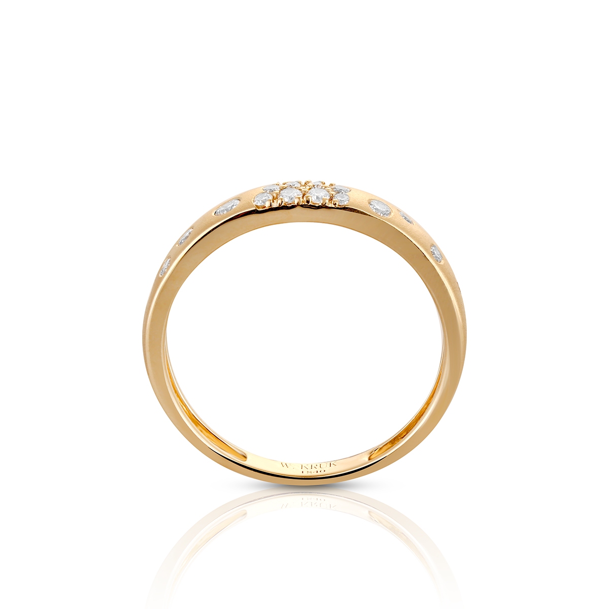 Pierścionek złoty z diamentami