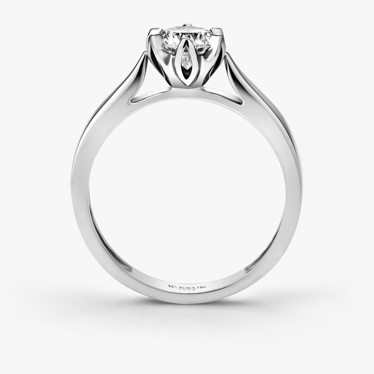 Pierścionek zaręczynowy złoty Romantyczny