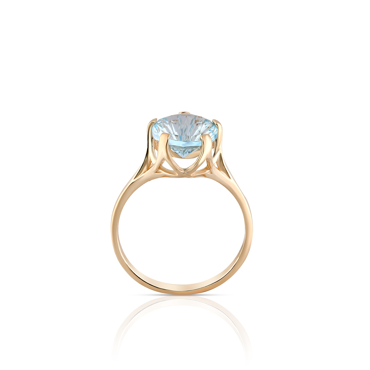 Pierścionek złoty z topazem