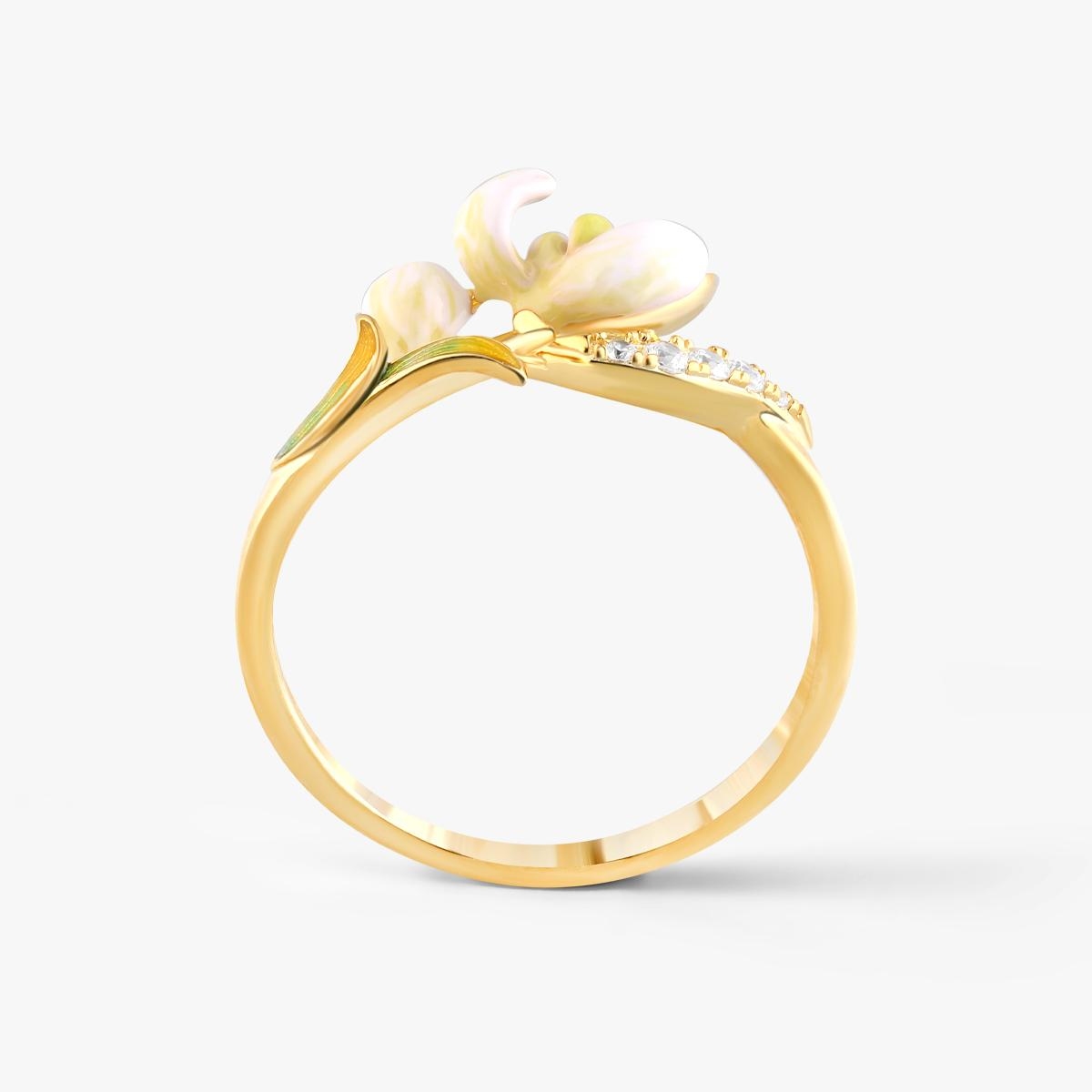 Pierścionek srebrny Kwiaty Nocy Konwalia