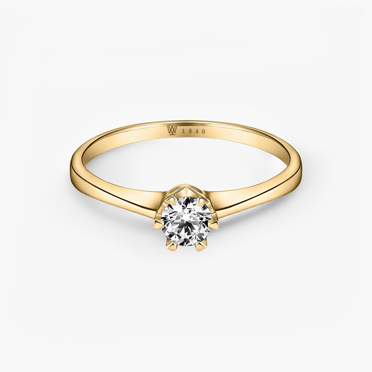 Pierścionek zaręczynowy złoty Jedyny