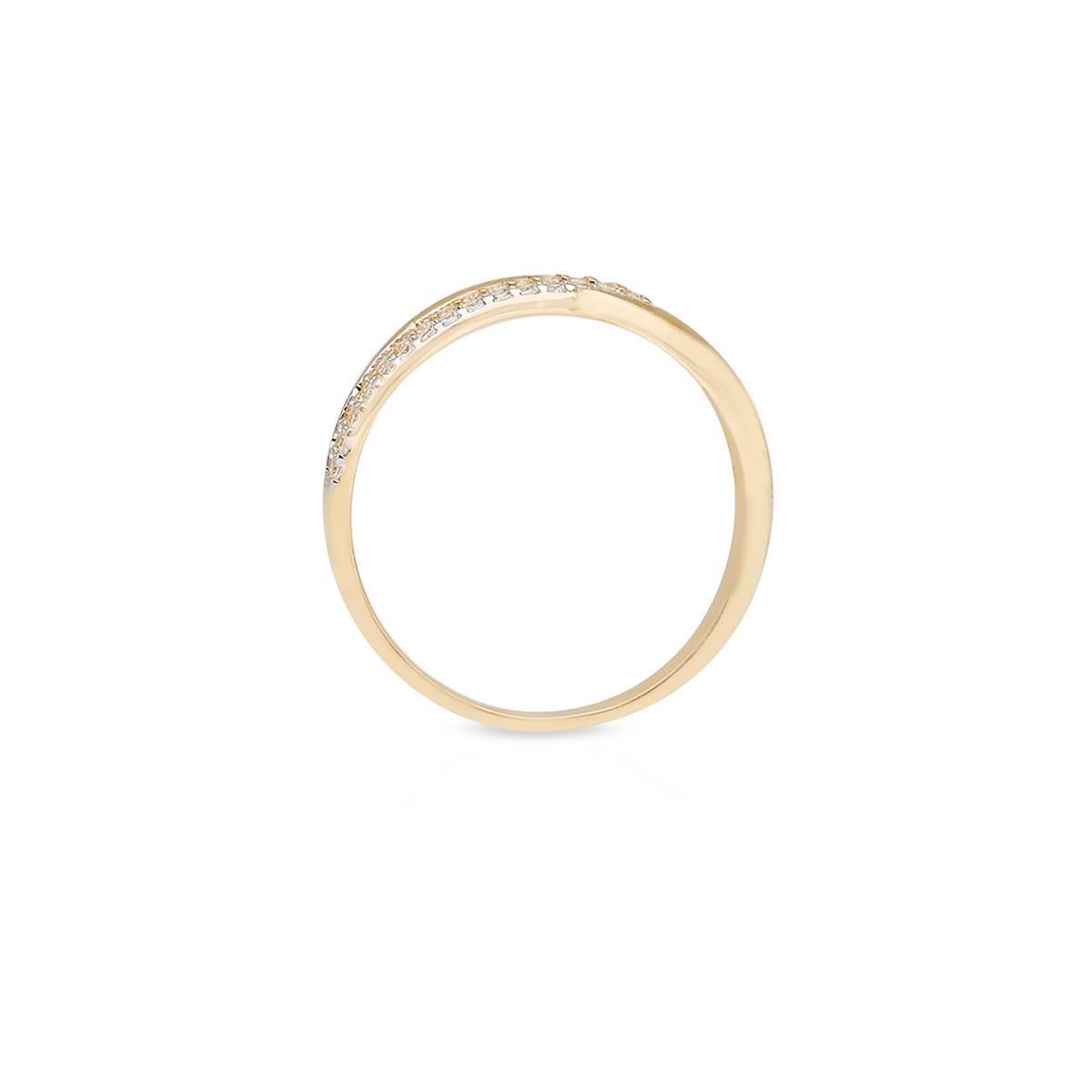 Pierścionek złoty z cyrkoniami