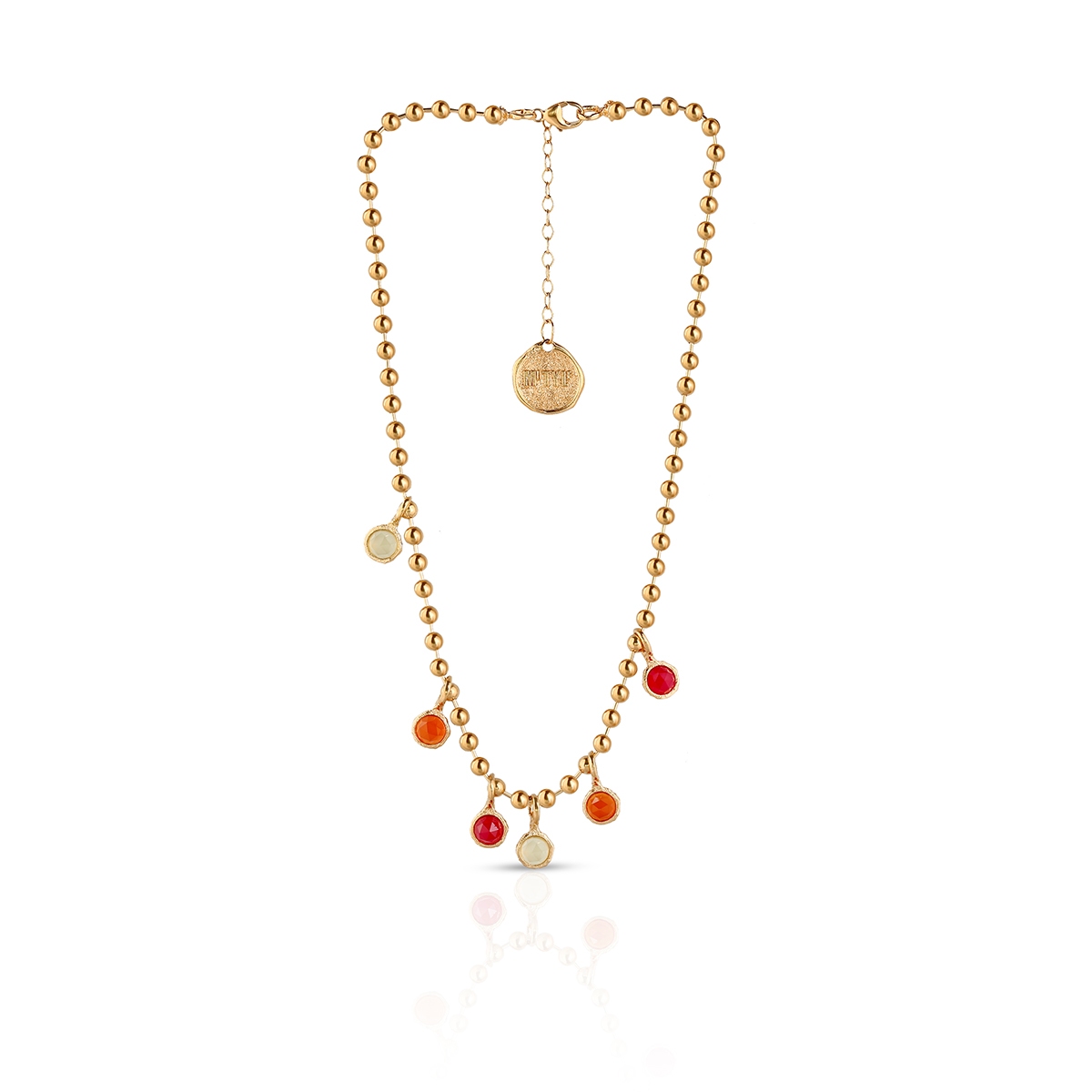 Naszyjnik srebrny pozłacany Motyle