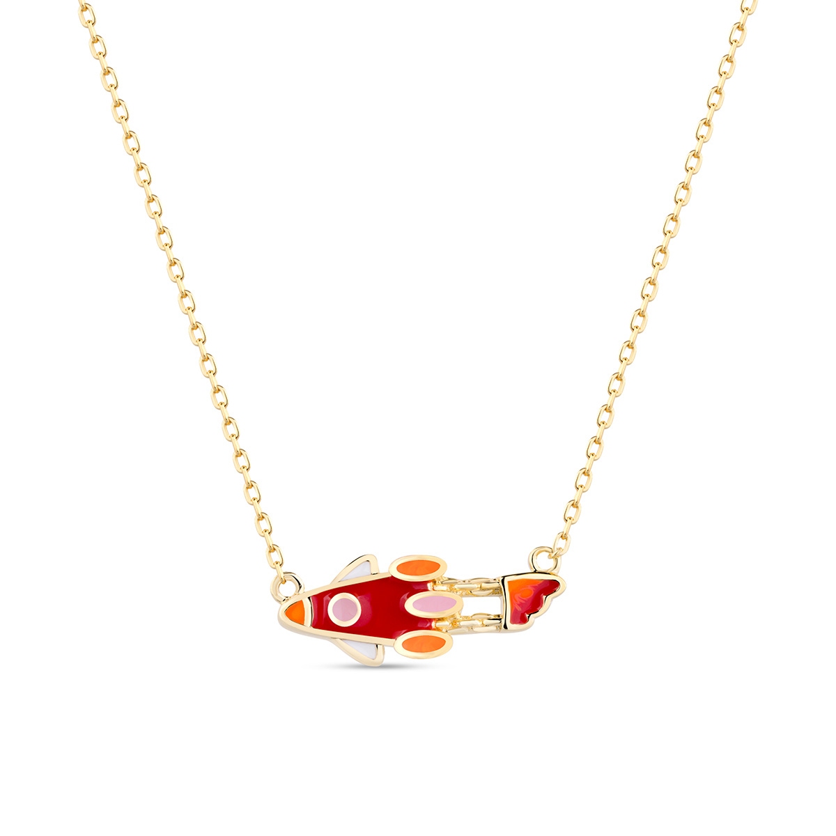 Naszyjnik srebrny z motywem rakiety