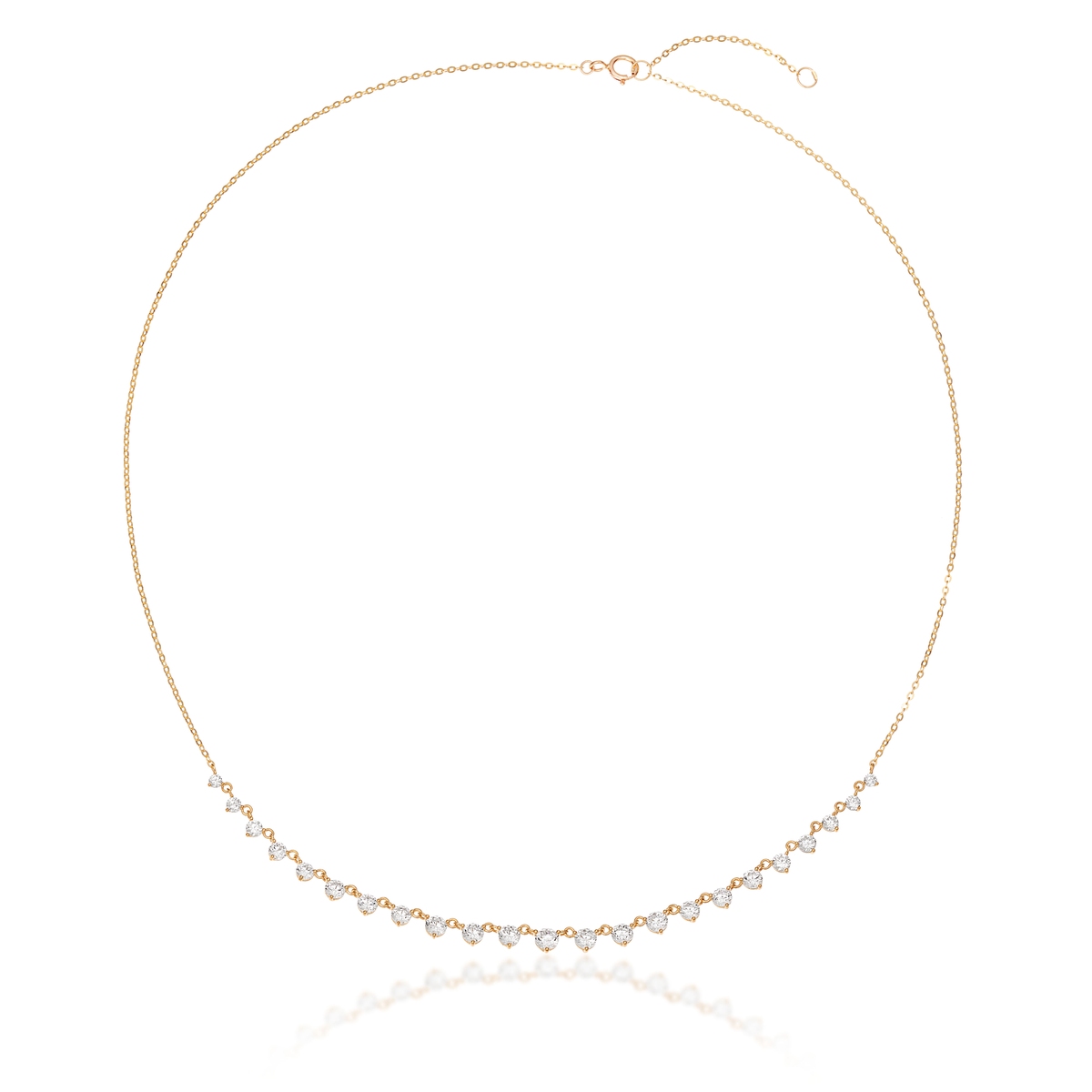 Naszyjnik złoty z cyrkoniami