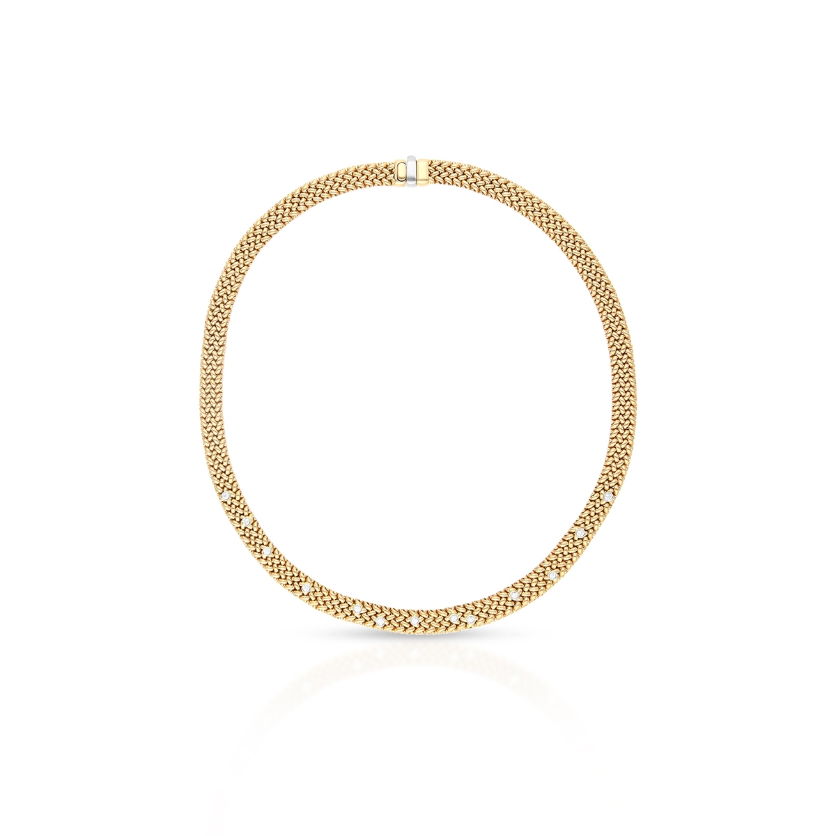 Naszyjnik złoty z brylantami