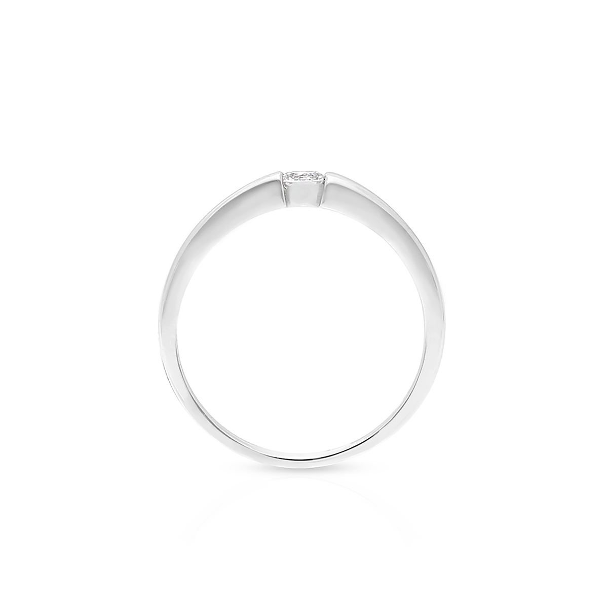 Pierścionek srebrny z cyrkonią