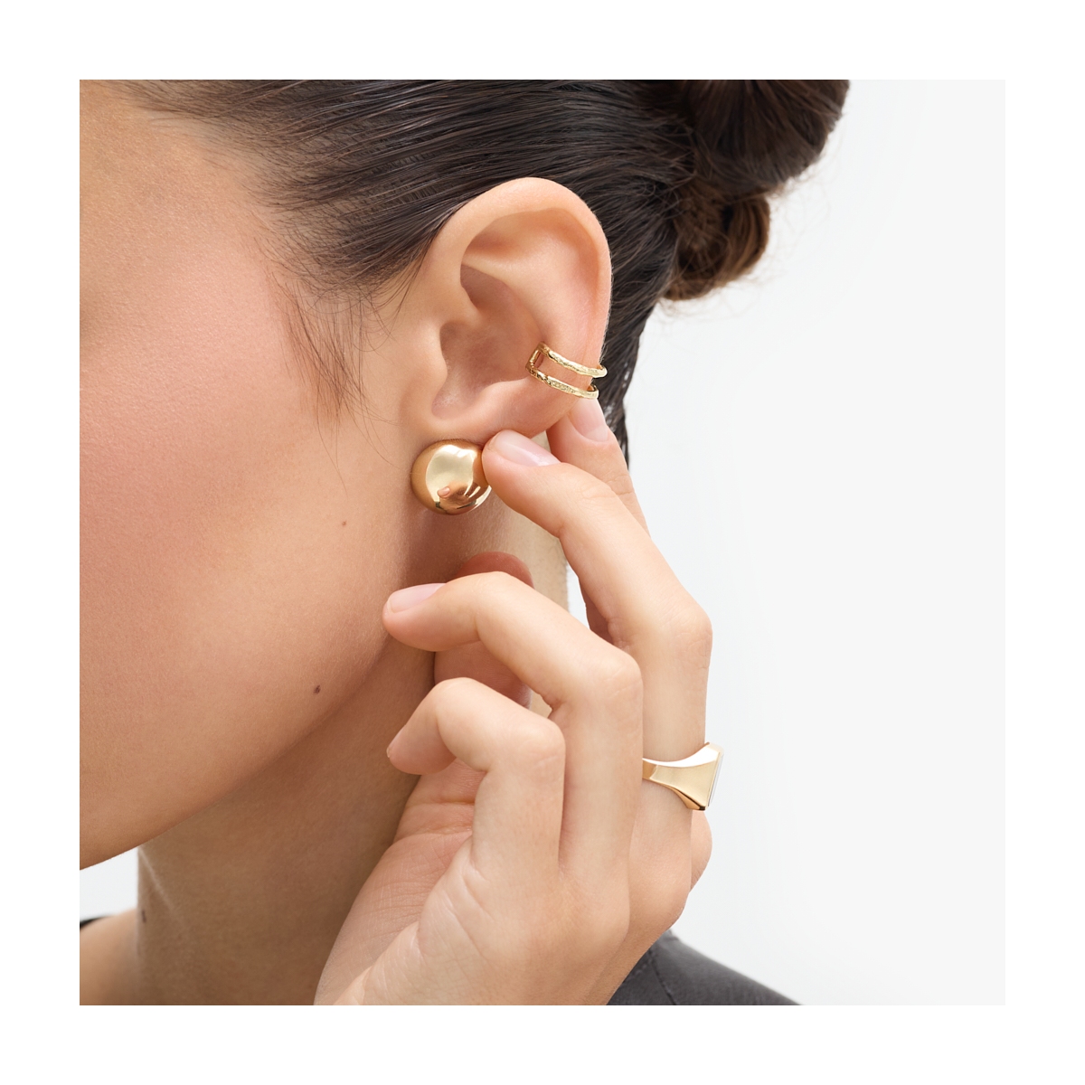 Nausznica srebrna Follow