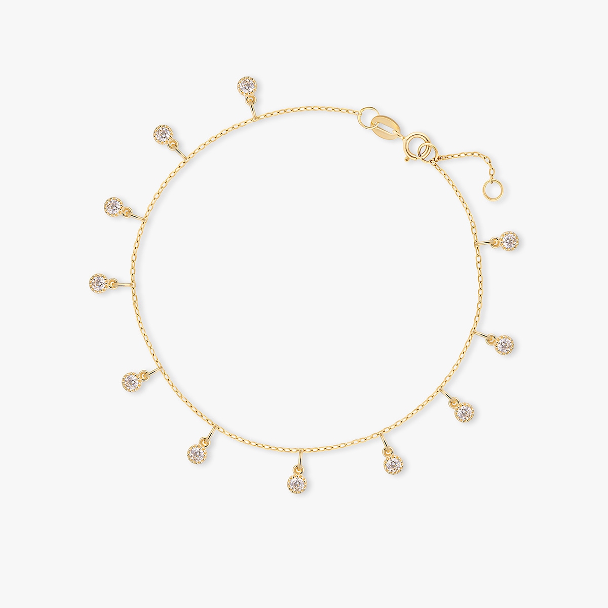 Bransoleta złota z cyrkoniami