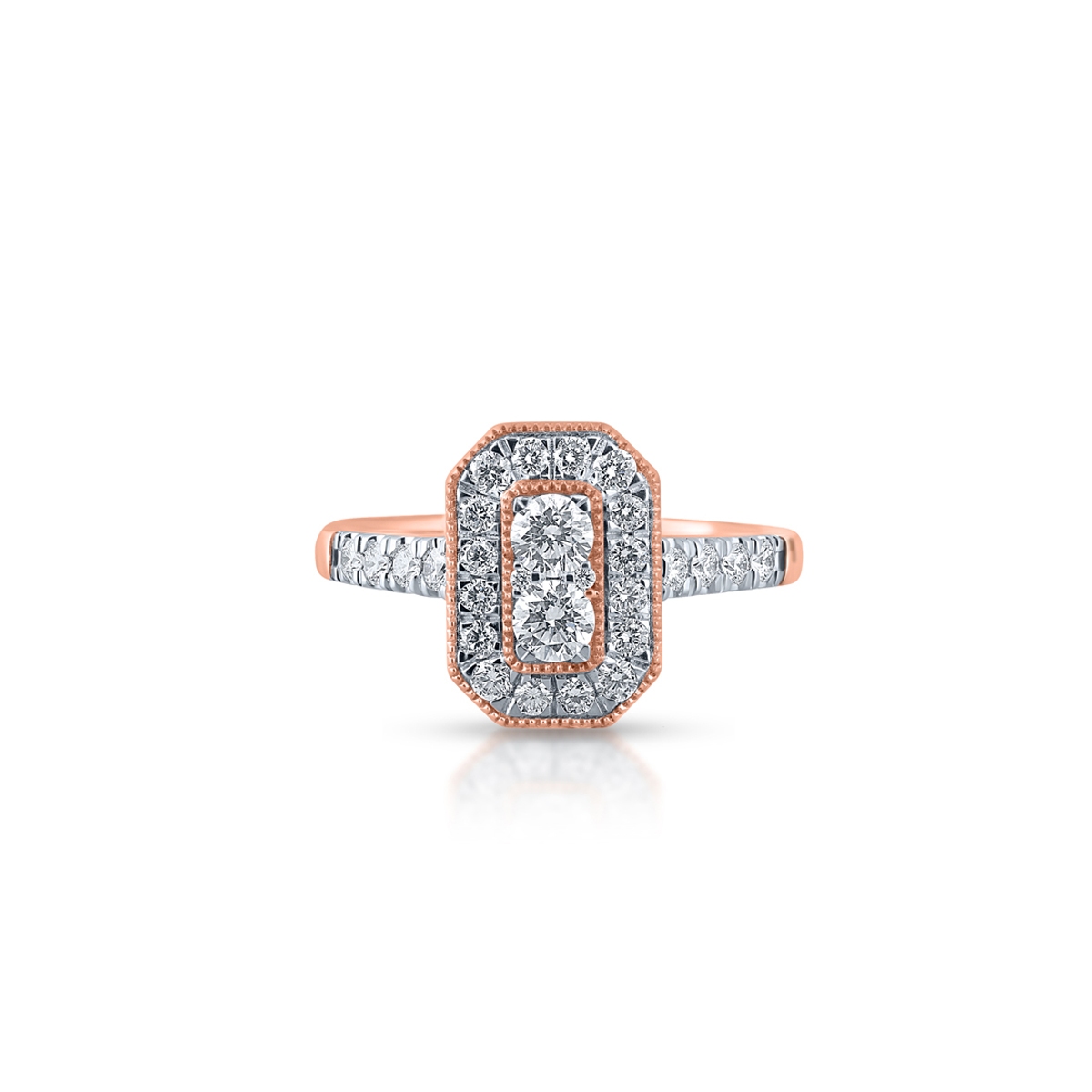 Pierścionek złoty z diamentami