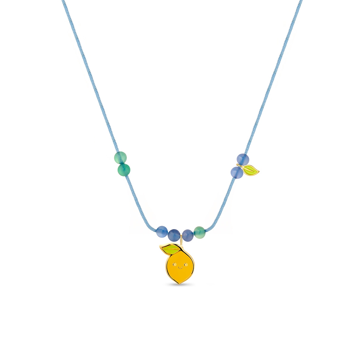 Naszyjnik sznurkowy z motywem cytrynki