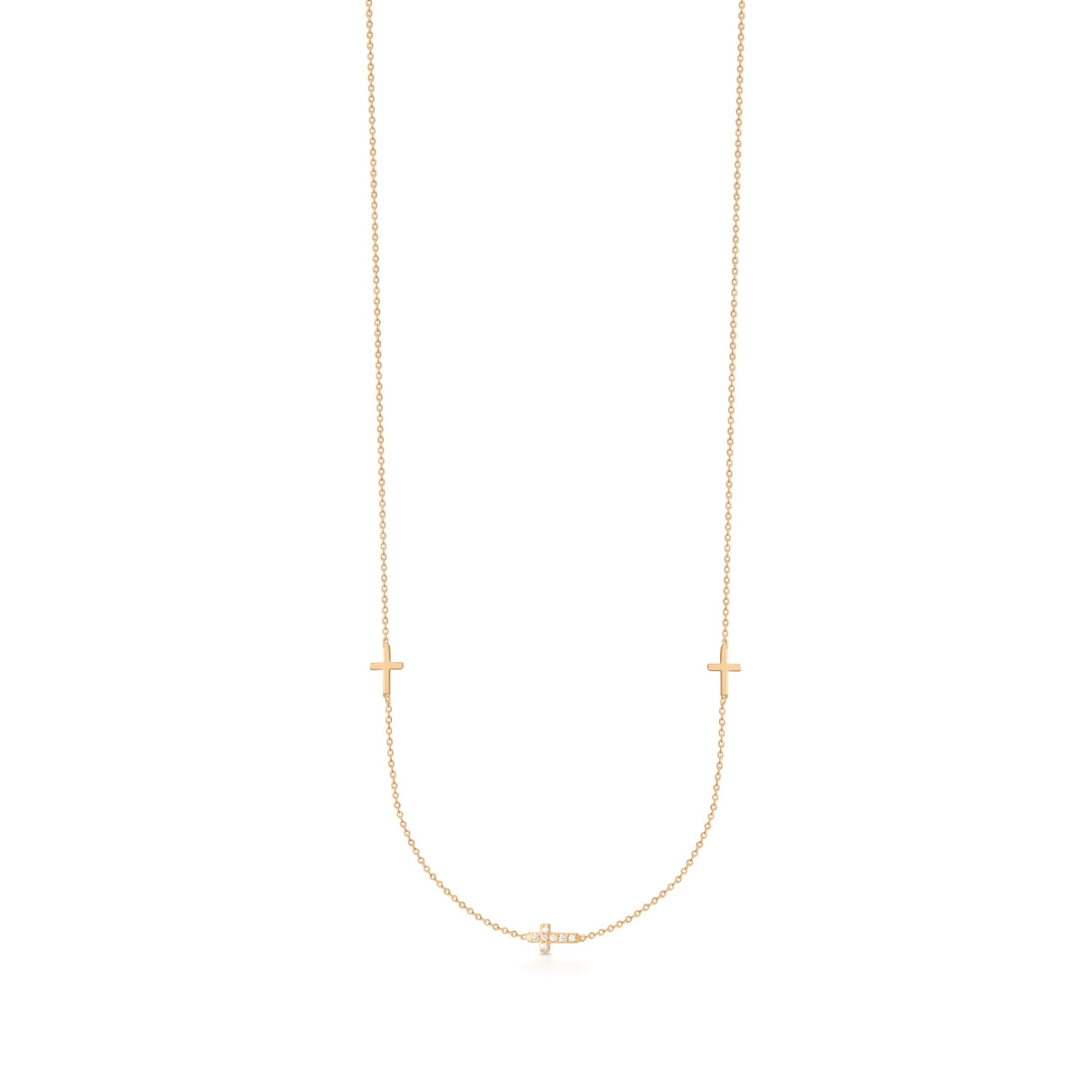 Naszyjnik złoty krzyżyki