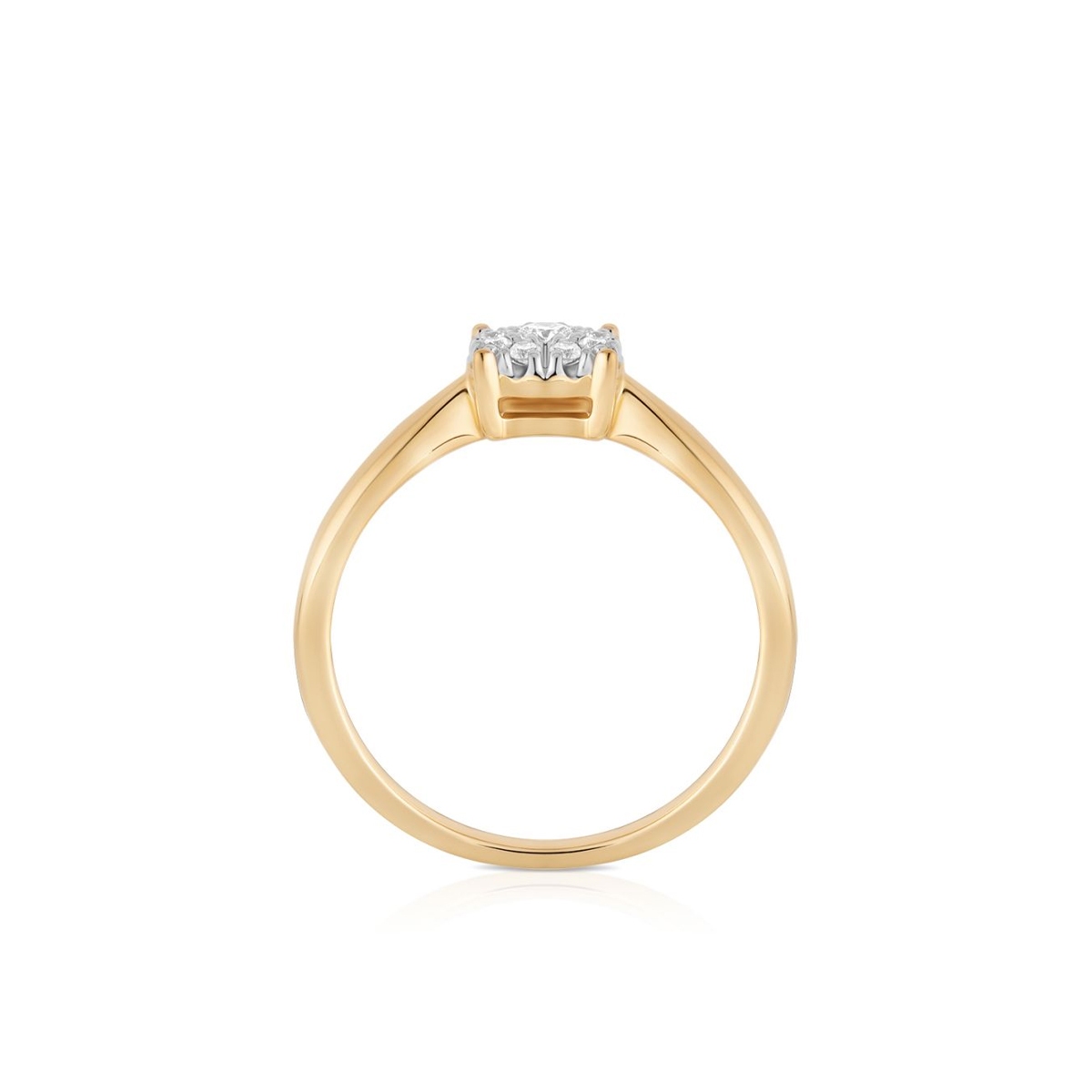 Pierścionek złoty z brylantami