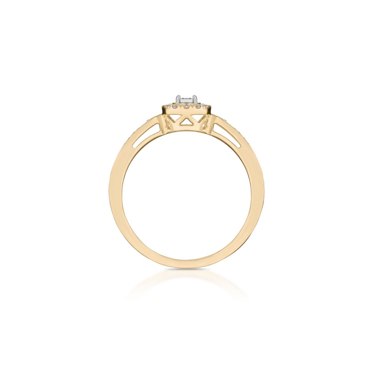 Pierścionek złoty z diamentami