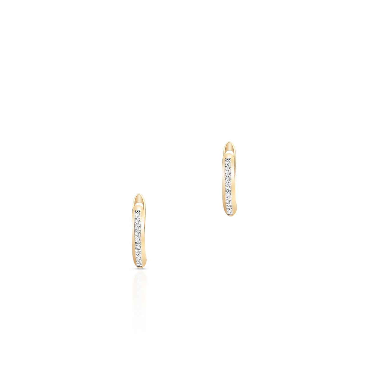 Kolczyki złote z cyrkoniami