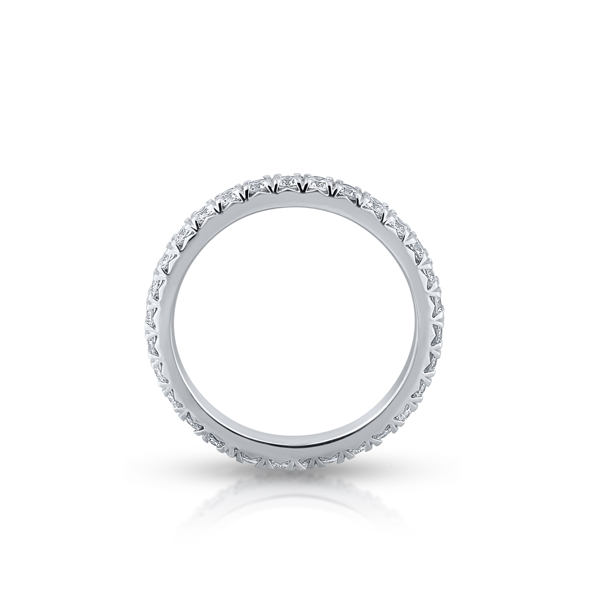 Pierścionek białe złoto z brylantami