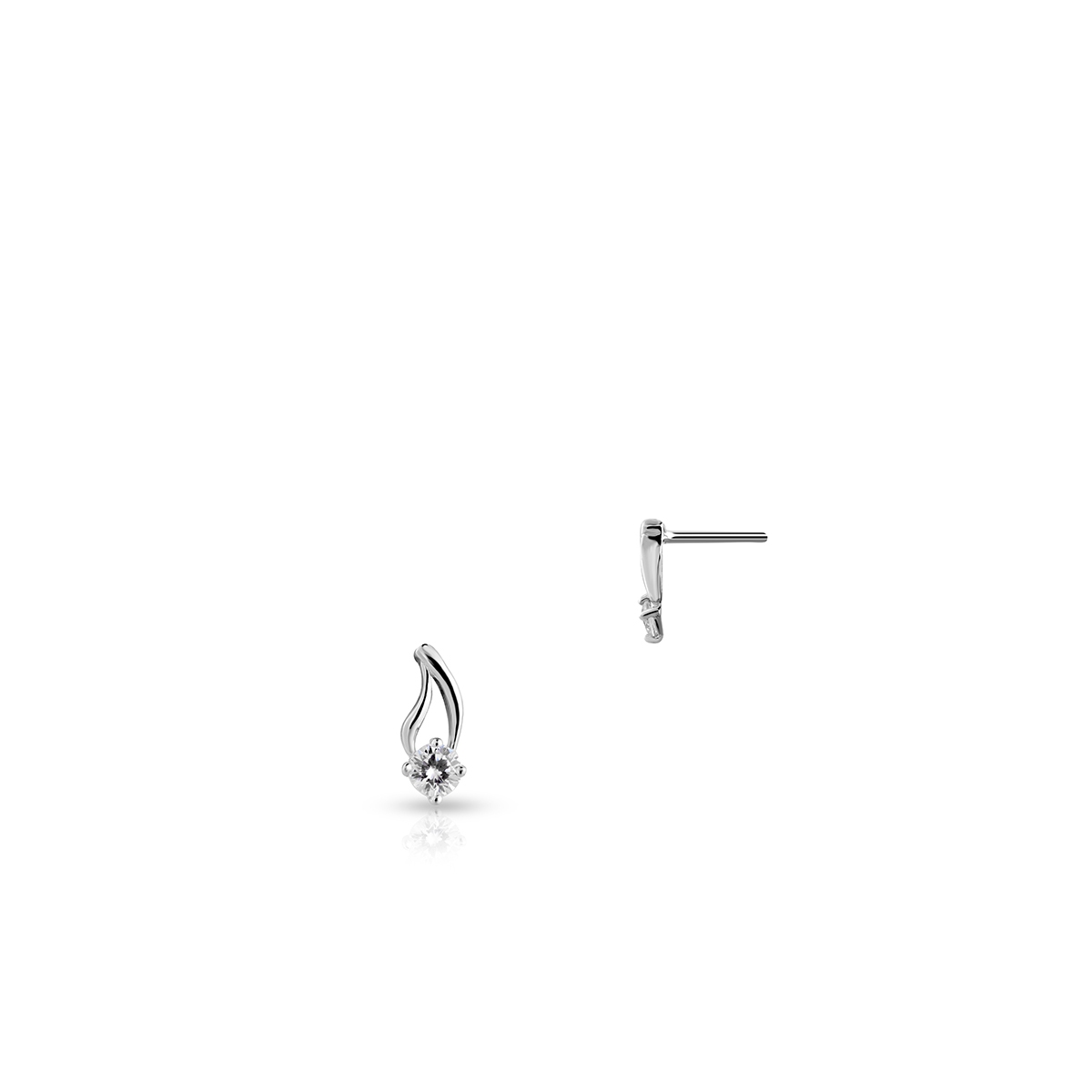 Kolczyki srebrne łezki z cyrkoniami