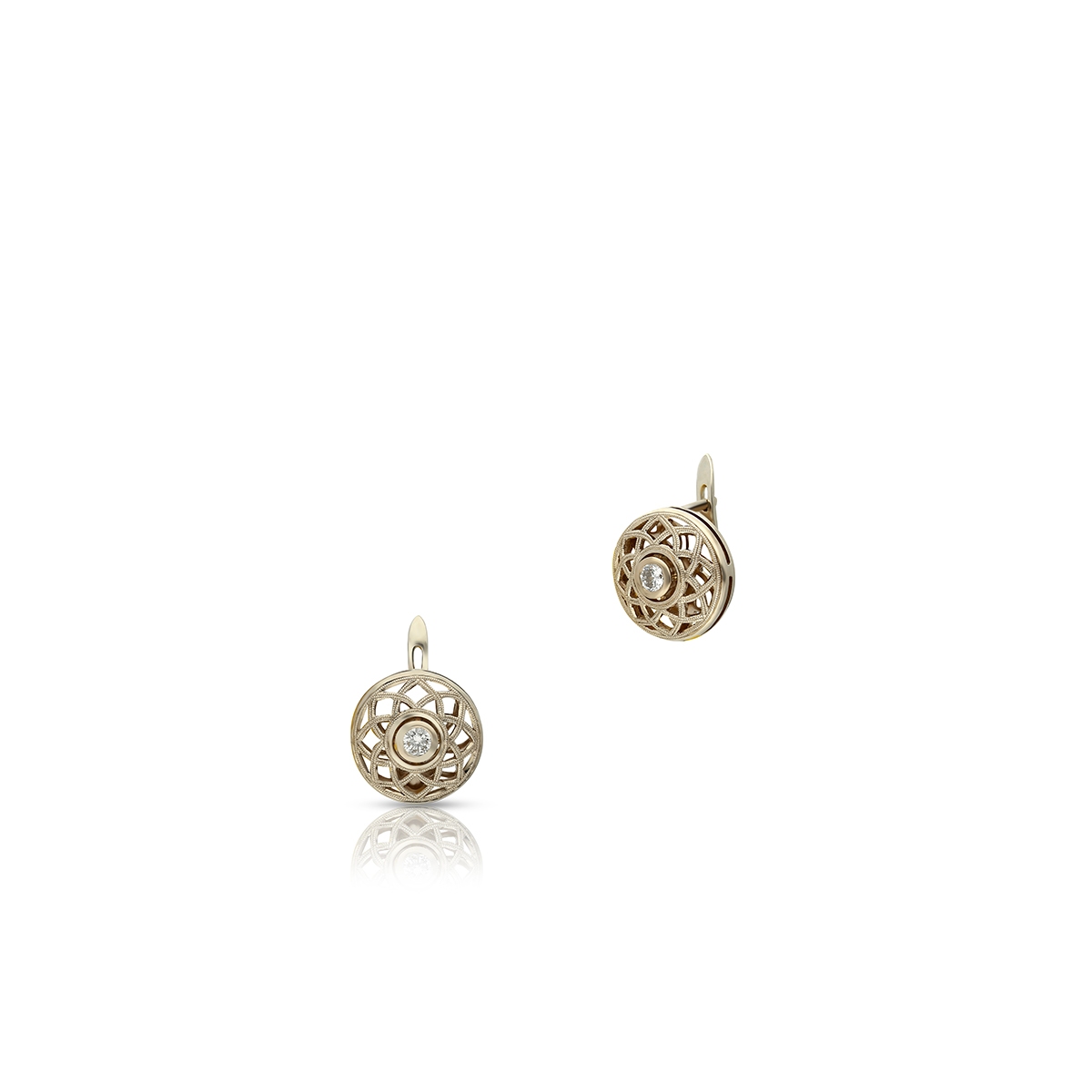 Kolczyki złote z brylantami