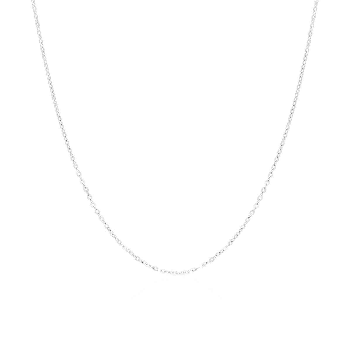 Klasyczny łańcuszek z białego złota
