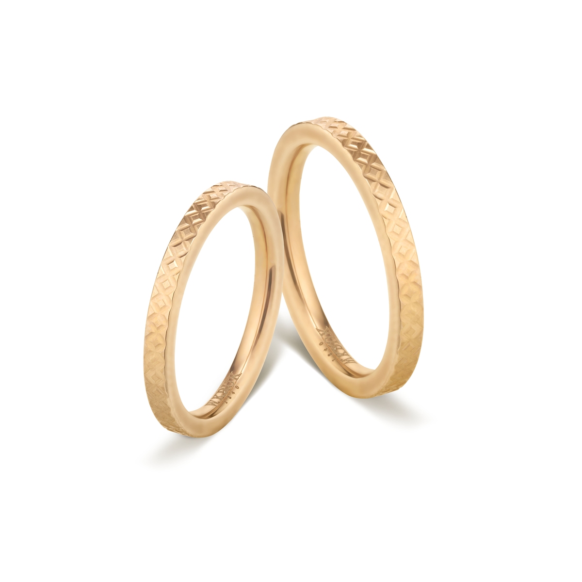 Komplet obrączek złotych LOVELY