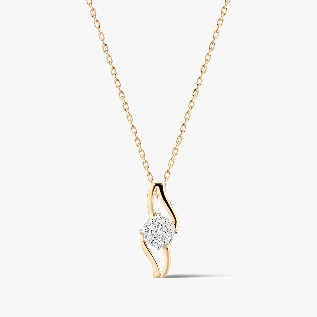 Wisiorek złoty z diamentami