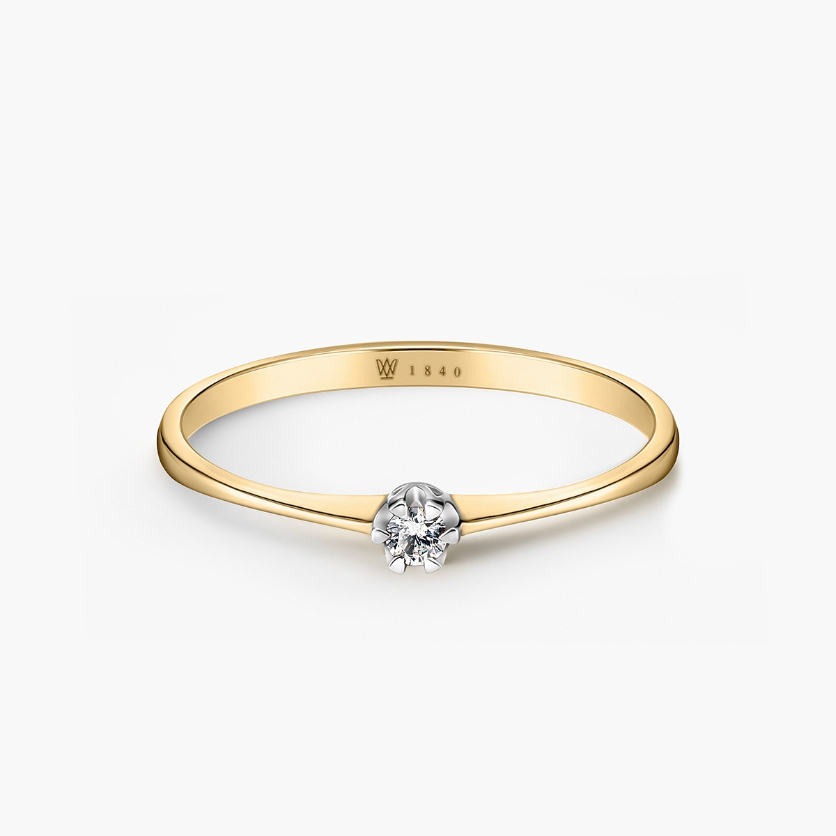 Pierścionek zaręczynowy złoty Jedyny