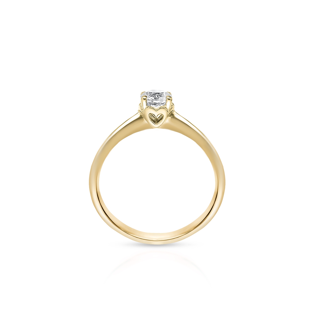 Pierścionek złoty z brylantem RECARLO