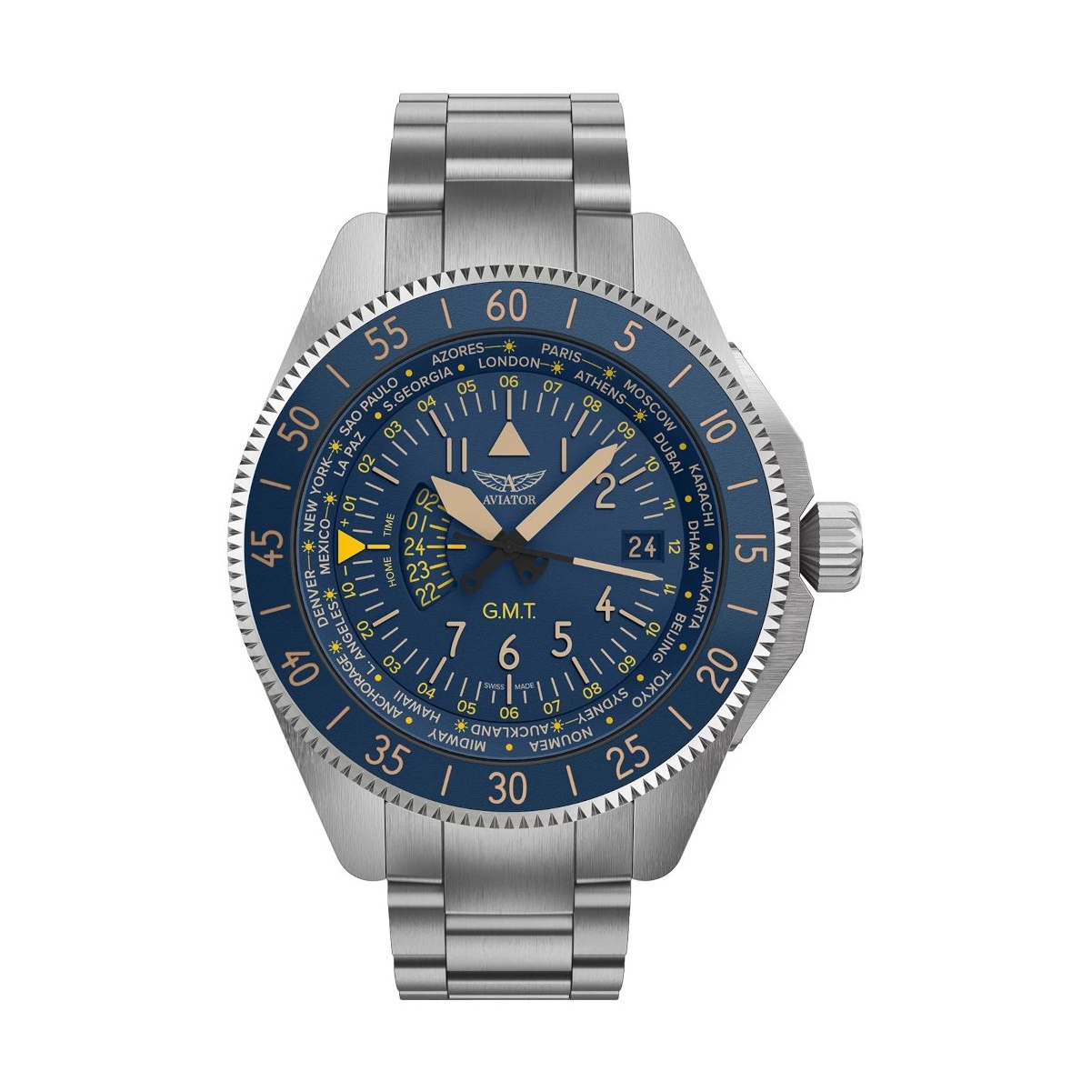ZEGAREK AVIATOR AIRACOBRA GMT