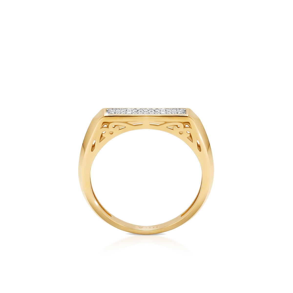 Pierścionek złoty z diamentami